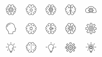 set of brain related line icons  intelligence  min (3).eps