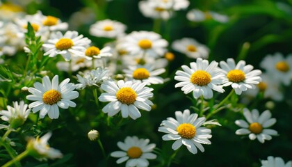 Obraz premium Delicate daisy cluster in vibrant sunlight