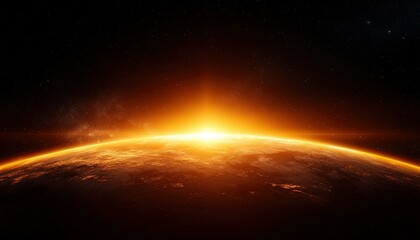 Obraz premium Earth sunrise from space