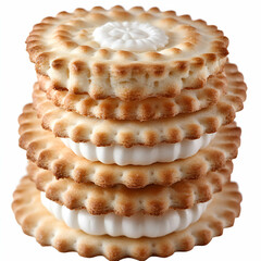 Stacked cookies display for dessert