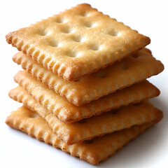 Stacked crackers crispy snack food image