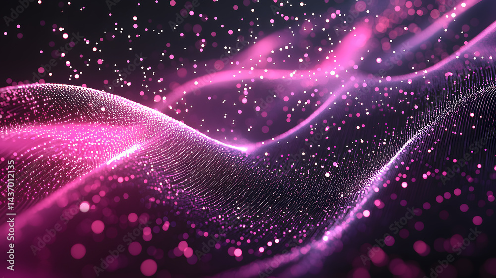 Poster illuminating abstract data flow digital realm visual art virtual environment dynamic perspective glo