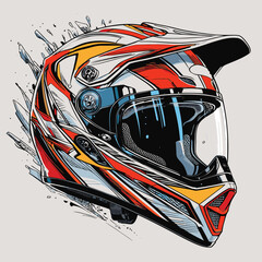 unique and cool helmet motorcycle vector