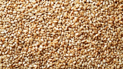 Obraz premium A symmetrical arrangement of sesame seeds forming a pattern