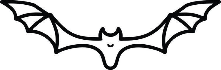 Obraz premium Bat in flight simple line art