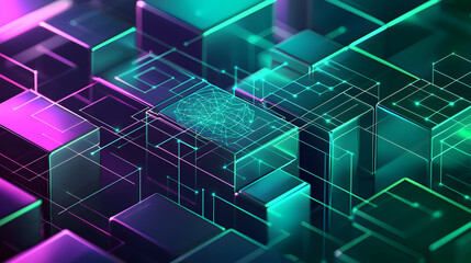 Fototapeta premium Advancing ai neural networks in smart flow technology digital space research paper innovative environment technical perspective