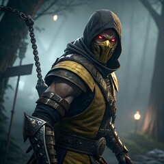 Scorpion Mortal Kombat. Created by Ai. 
