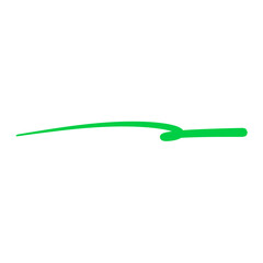Green hand drawn underline and marker element