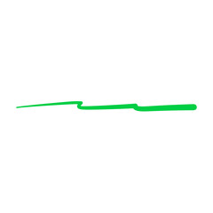 Green hand drawn underline and marker element