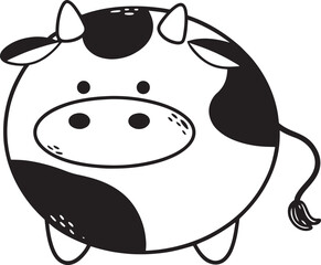 Connor the Pig Vector Illustration Cute Farm Animal Graphic Design