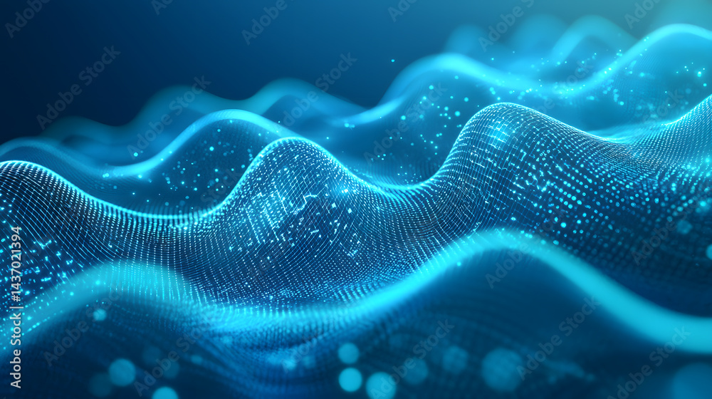 Poster exploring biodigital interfaces chromatic signatures in technology digital space data visualization 