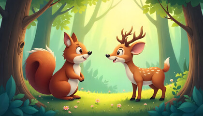 Fototapeta premium illustration of a fairy tale, collection of fairy tale covers for children