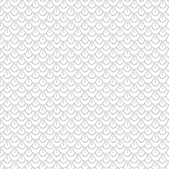 Minimal Dotted Scallop Seamless Pattern for Textile Print on Fabric, Elegant Geometric Design