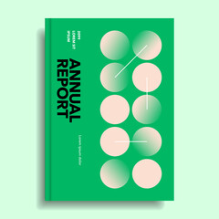 기하학적이고 모던한 표지 디자인, 브로셔 연차보고서 리플렛 전단지 프레젠테이션 - Modern green cover design for brochures, annual reports, flyers, and business presentations