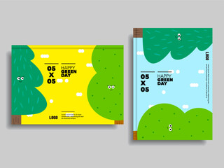 자연을 담은 친환경 편집 디자인 표지 - Eco-Friendly Cover Editorial Design Template