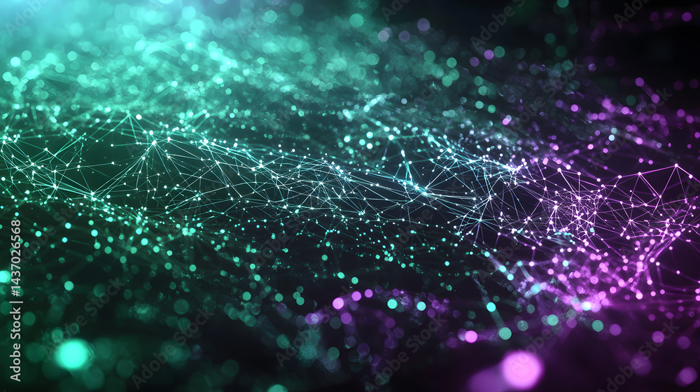 Poster visualizing cloud computing and decentralized systems a digital experience in a virtual environment