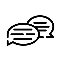 chat bubble line icon