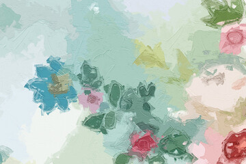 Various oil paintings of flowers, roses, peonies, flowers, and birds, all beautiful