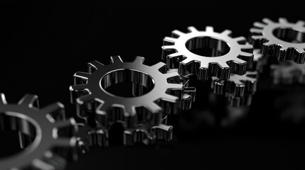 A graphic showing interconnected gears working seamlessly together, symbolizing the concept of teamwork