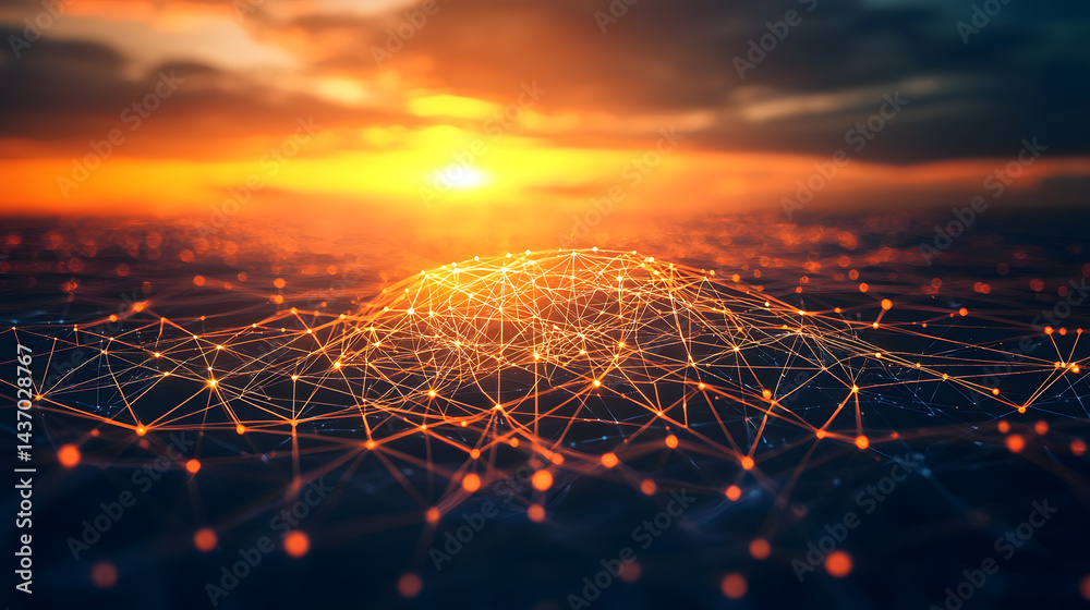 Poster visualizing cloud computing and decentralized systems a global perspective on digital infrastructure