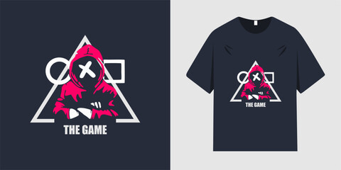 Squid game t-shirt design ready to print. Urban grunge street typography and graphics. Vector illustration design for slogan t-shirt, tee, fashion graphics, prints, t-shirts and hoodies © DEWIMURNI