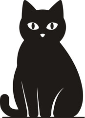 Elegant feline silhouette with piercing gaze