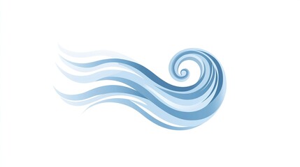 Abstract blue swirling wave design.