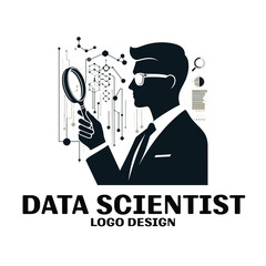 Data Scientist Vector Logo Design