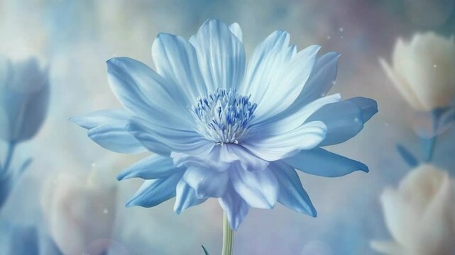 motion background of chicory flower