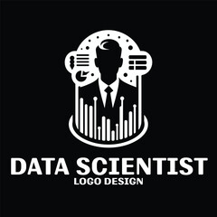Data Scientist Vector Logo Design