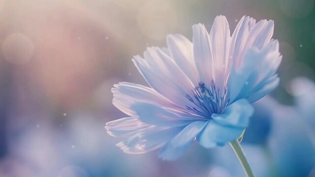 motion background of chicory flower