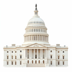 Fototapeta premium White capitol building front view