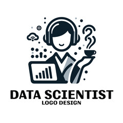 Data Scientist Vector Logo Design