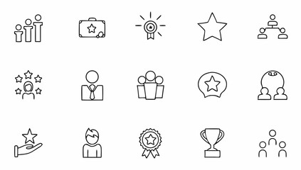 benefit line icon big set  reward  bonus  loyalty .eps