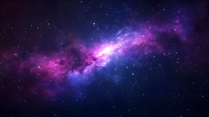 Stunning Colorful Galaxy View with Glowing Stars and Nebulas
