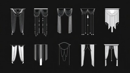 Elegant curtain designs, interior decoration, home decor ideas, various styles