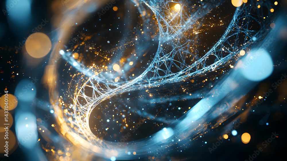 Poster exploring quantum computing in multidimensional data visualization innovative insights digital space
