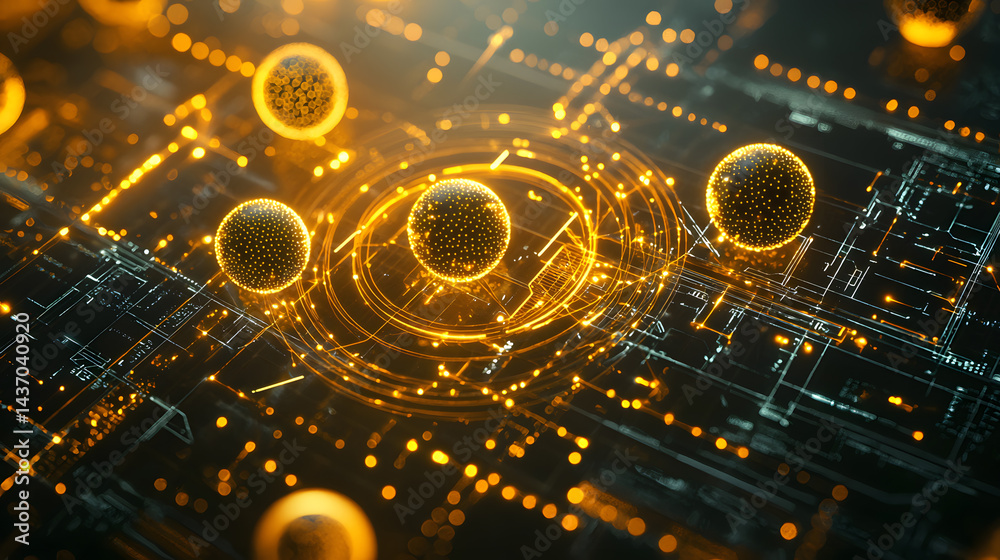 Poster exploring quantum computing multidimensional data visualization digital realm research environment t