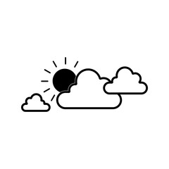  of cartoon cloud in a flat design. White cloud collection . vector illustration, pictogram isolated on white background. color editable