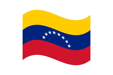Flag of Venezuela. Venezuela wavy flag digital vector illustration. Fluttering flag.