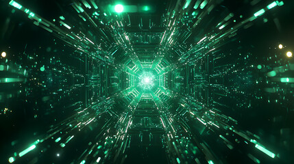 Fototapeta premium Exploring quantum computing data visualization multidimensional analysis digital space informational landscape