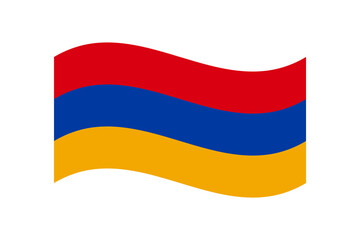 Flag of Armenia. Armenia wavy flag digital vector illustration. Fluttering flag.