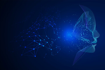 abstract blue background with stars