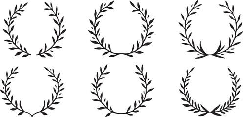 Obraz premium set of laurel wreaths