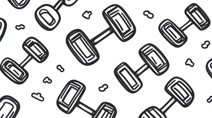 Dumbbell pattern, fitness, gym, workout, background, seamless, exercise, healthy lifestyle, design, textile