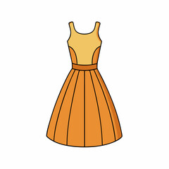 elegant dress isolated on white background