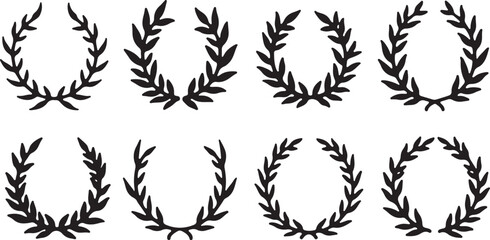 Obraz premium set of laurel wreaths