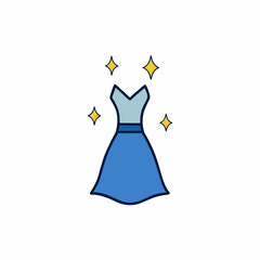 vector illustration of a princess dress