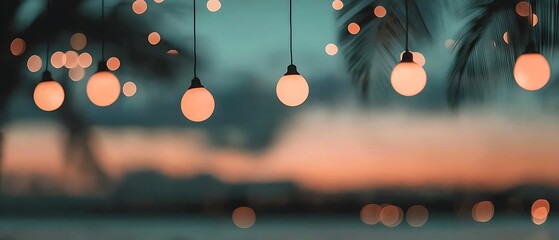 Sunset Lights on Palms