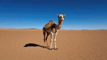Solitary Camel in Desert